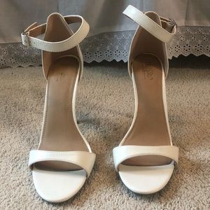 Mossimo white open toe stilettos